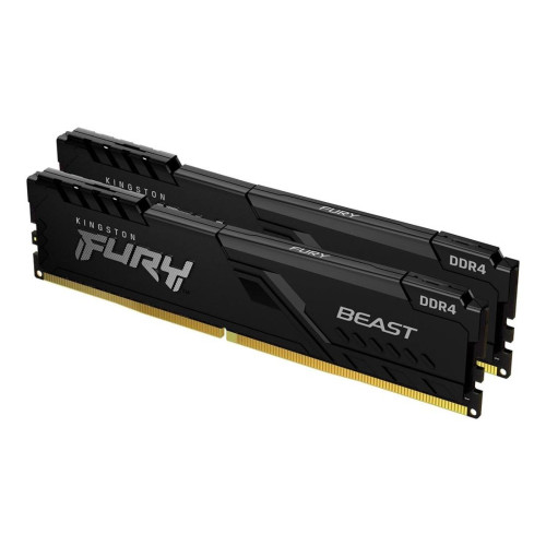 RAM памет Kingston FURY Beast Black, 16GB (2x8GB) DDR4, 3600MT/s, CL17, Kit of 2
