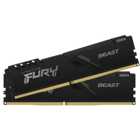RAM памет Kingston FURY Beast Black, 16GB (2x8GB) DDR4, 3600MT/s, CL17, Kit of 2