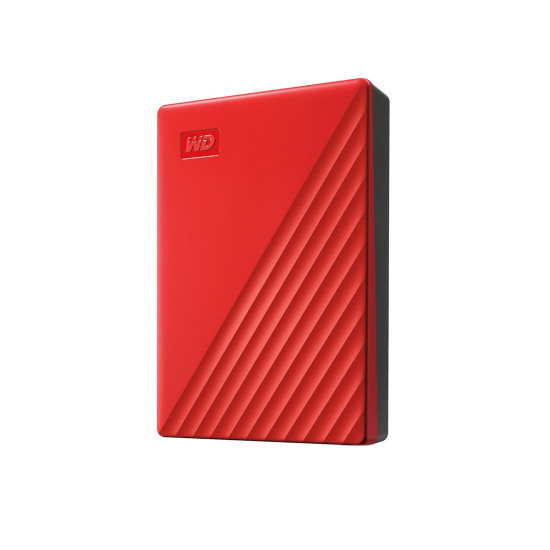 Външен твърд диск WD My Passport, 4TB, USB 3.2 Gen 1, 2.5 инча, Red, WDBPKJ0040BRD-WESN Външен твърд диск WD My Passport, 4TB, USB 3.2 Gen 1, 2.5 инча, Red, WDBPKJ0040BRD-WESN