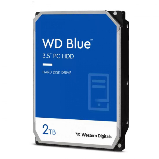 Вътрешен твърд диск WESTERN DIGITAL Blue WD20EARZ, 2TB, SATA 6Gb/s, 256MB, 5400rpm, 3.5 инча