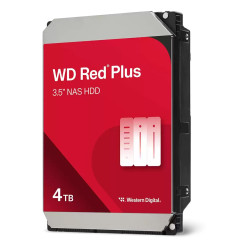 Вътрешен твърд диск Western Digital Red Plus, 4TB, 3.5 инча, 128MB, 5400RPM