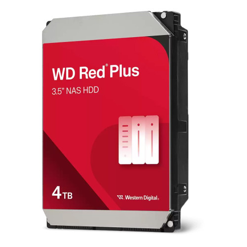 Вътрешен твърд диск Western Digital Red Plus, 4TB, 3.5 инча, 128MB, 5400RPM
