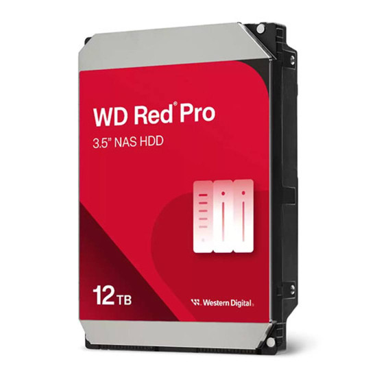 Вътрешен твърд диск WESTERN DIGITAL Red Pro, 12TB, WD122KFBX, SATA 6Gb/s, 512MB кеш, 3.5 инча, 7200rpm