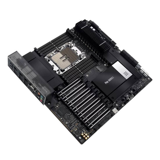 Дънна платка ASUS PRO WS W790E-SAGE SE, LGA4677, ATX, 8xDDR4, 7xPCIe 4.0 x16, 8xSATA, 3xM.2
