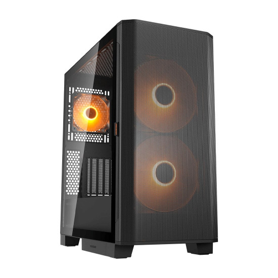 Кутия за компютър COUGAR AIRFACE FLO RGB, Mid Tower, Black