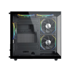 Кутия за компютър XIGMATEK Aqua M Lite, BK, MATX, U3x1 & U2x1, Front & Left TG, 4PCS G22A Reverse & 1PC G22A, ARGB Remote Control Box