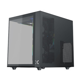 Кутия за компютър XIGMATEK Aqua M Lite, BK, MATX, U3x1 & U2x1, Front & Left TG, 4PCS G22A Reverse & 1PC G22A, ARGB Remote Control Box