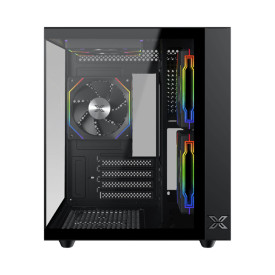Кутия за компютър XIGMATEK Aqua M Lite, BK, MATX, U3x1 & U2x1, Front & Left TG, 4PCS G22A Reverse & 1PC G22A, ARGB Remote Control Box