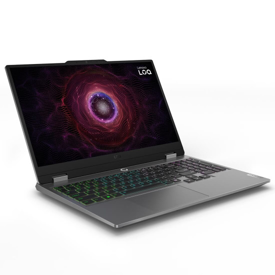 Лаптоп LENOVO LOQ Gaming, AMD Ryzen 7 7435HS, 15.6 инча, FHD, 144Hz, sRGB, 24GB DDR5, 512GB SSD, RTX 4050 6GB, Luna Grey