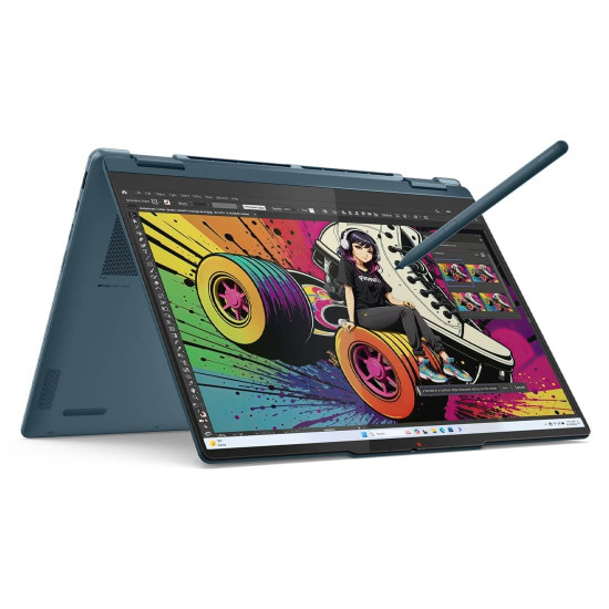 Лаптоп LENOVO Yoga 7 2-in-1 AMD Ryzen AI 5 340, 14 инча, WUXGA OLED, Touch HDR, 24GB DDR5, 1TB SSD, Windows 11 Home