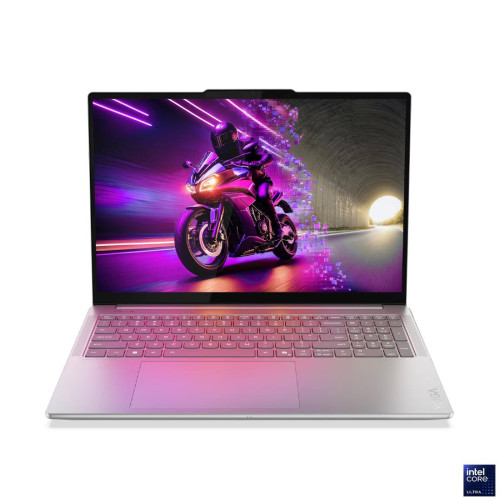Лаптоп Lenovo Yoga Pro 9, Intel Core Ultra 7 255H, 16 инча 2.8K OLED 500N 120Hz, 32GB DDR5, 1TB SSD, RTX5060 8GB, Windows 11 Home, Luna Grey
