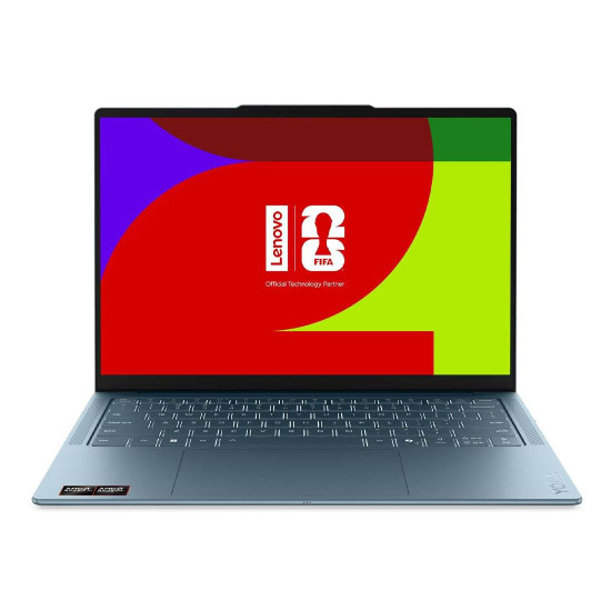Лаптоп LENOVO Yoga Slim 7, AMD Ryzen AI 7 445, 14 инча, 120 Hz, 32 GB DDR5, 1 TB PCIe SSD, Windows 11 Home, Tidal Teal