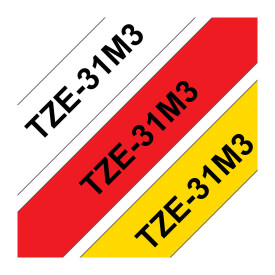 Лента BROTHER TZE31M3, Tri-Color