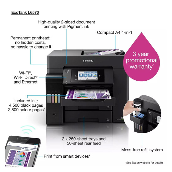 Мастиленоструен принтер EPSON EcoTank L6570