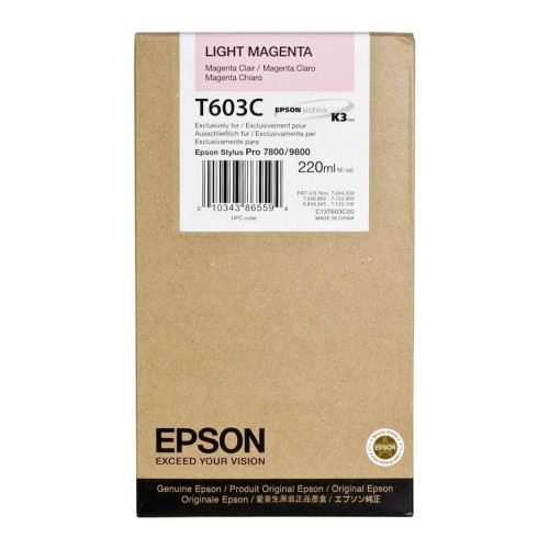 Мастило EPSON T603C, Light Magenta, 220 мл