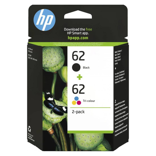 Мастило HP 62, N9J71AE, Combo 2-Pack Black + Colour