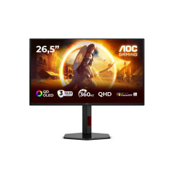 Монитор AOC Q27G4SDR, 26.5 инча, QHD, 360 Hz, 0.03 ms, 1000 cd/m², 2 x HDMI 2.1, DisplayPort, USB 3.2