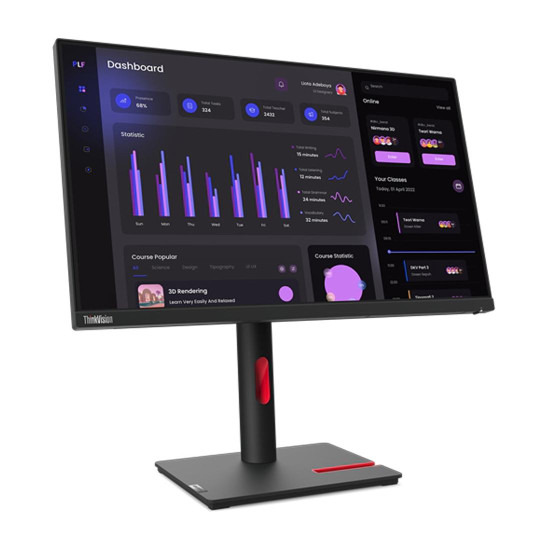 Монитор LENOVO ThinkVision T24i-30 23.8 inch IPS 1920x1080 16:9 250cd/m2 HDMI DP VGA USB