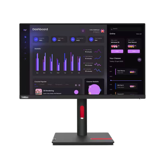 Монитор LENOVO ThinkVision T24i-30 23.8 inch IPS 1920x1080 16:9 250cd/m2 HDMI DP VGA USB