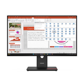 Монитор Lenovo ThinkVision T27-40, 27 инча, IPS, FHD 1920x1080, 120Hz, 300 cd/m², 99% sRGB, HDMI, DisplayPort, VGA, USB-C, USB Hub, VESA