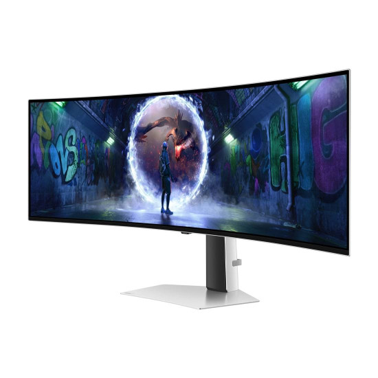 Монитор Samsung Odyssey OLED G9, 49.0 инча, 5120x1440, OLED, 240Hz, 0.03ms, DP, HDMI, miniHDMI, USB-C, White