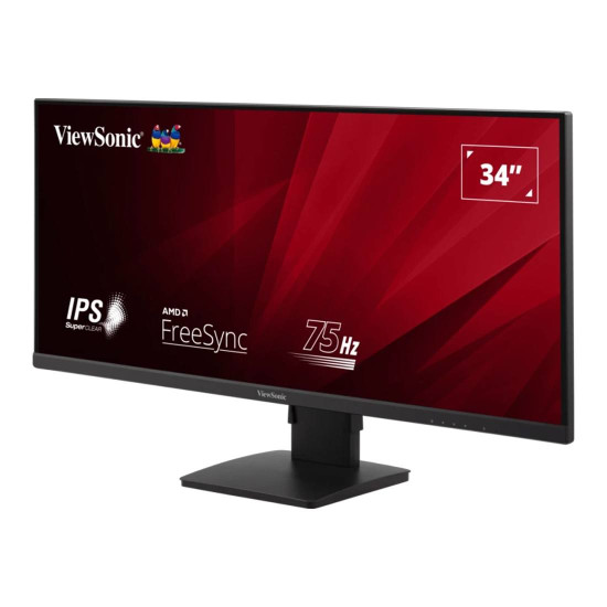 Монитор VIEWSONIC VA3456-MHDJ, 34 инча, 21:9, 3440x1440, IPS, 4ms, 2xHDMI, DisplayPort, Speakers