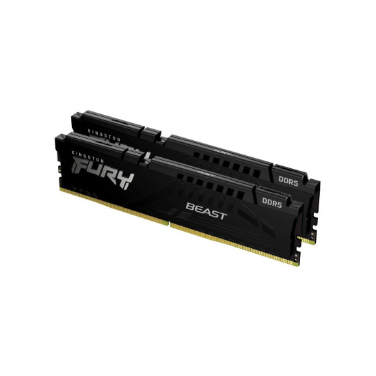 RAM памет Kingston FURY Beast, 64GB, 2x32GB, DDR5, 5200MT/s, CL40, DIMM, XMP 3.0, Intel/AMD Ready, Kit of 2