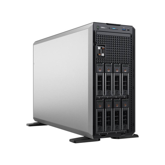 Сървър Dell PowerEdge T360, шаси за 8 x 3.5 инча Hot-Plug SAS/SATA диска, Intel Xeon 6353P 2.7 GHz, 8 ядра, 16 нишки, PERC H755, 32 GB DDR5 5600, 2 x 960 GB SATA RI SSD, двойно 700 W захранване 1+1, ProSupport NBD