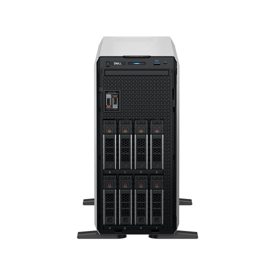 Сървър Dell PowerEdge T360, шаси за 8 x 3.5 инча Hot-Plug SAS/SATA диска, Intel Xeon 6353P 2.7 GHz, 8 ядра, 16 нишки, PERC H755, 32 GB DDR5 5600, 2 x 960 GB SATA RI SSD, двойно 700 W захранване 1+1, ProSupport NBD