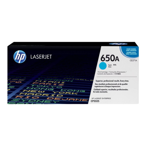 Тонер касета HP 650A, CE271A, Cyan