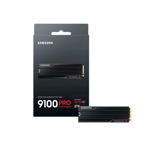 Вътрешен SSD диск Samsung 9100 PRO, 2TB, NVMe, M.2, PCIe 5.0, Heatsink