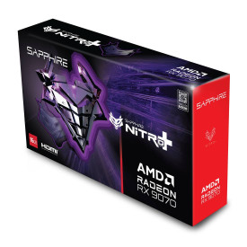 Видеокарта SAPPHIRE NITRO+ Radeon RX 9070 OC. 16GB GDDR6, 256-bit, PCIe5.0, 1xHDMI, 2xDP