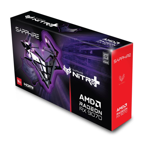 Видеокарта SAPPHIRE NITRO+ Radeon RX 9070 OC. 16GB GDDR6, 256-bit, PCIe5.0, 1xHDMI, 2xDP