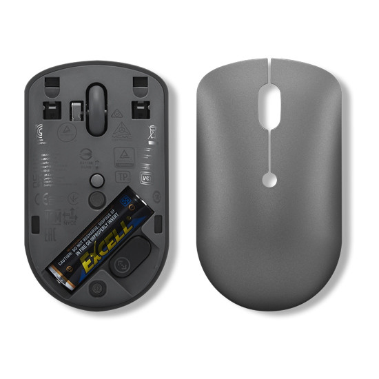 Безжична мишка LENOVO 540 USB-C Wireless Compact Mouse, Storm Grey