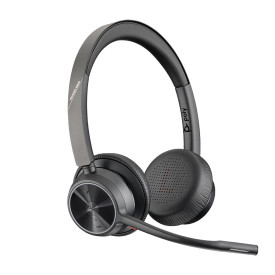 Безжични слушалки HP Poly Voyager 4320, UC, Stereo, USB-A, BT700 USB-A адаптер, Стойка за зареждане