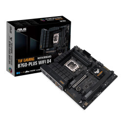 Дънна платка ASUS TUF GAMING B760-PLUS D4 WIFI, LGA1700, 4xDDR5, ATX, PCIe x4, DP, HDMI, USB, 90MB1DF0-M0EAY0