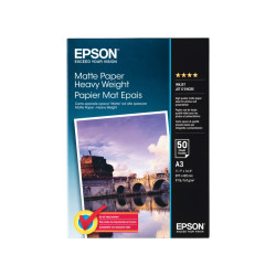 Фотохартия Epson Matte Heavyweight, C13S041261, A3, 167g/m², 50 листа