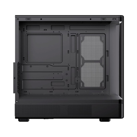 Кутия за компютър Moon DGT EN49651, USB 3.0, USB 2.0, извит панел от закалено стъкло, Black