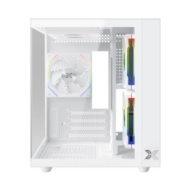 Кутия за компютър XIGMATEK Aqua M Lite Arctic, WH, MATX, U3x1 & U2x1, 2PCS TG, 4PCS G22A Arctic Reverse & 1PC G22A Arctic, ARGB Remote Control Box