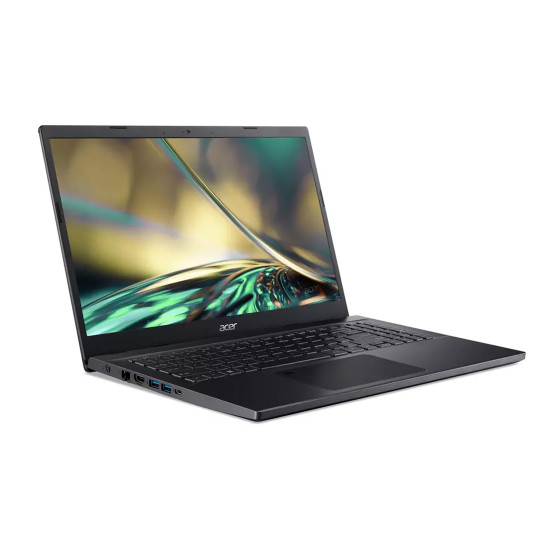 Лаптоп Acer Aspire 7 A715-43G-R5JE, Ryzen 5 5625U, 15.6 инча, Full HD, IPS, 16GB RAM, 512GB SSD, RTX 3050 Ti, без OS, Black