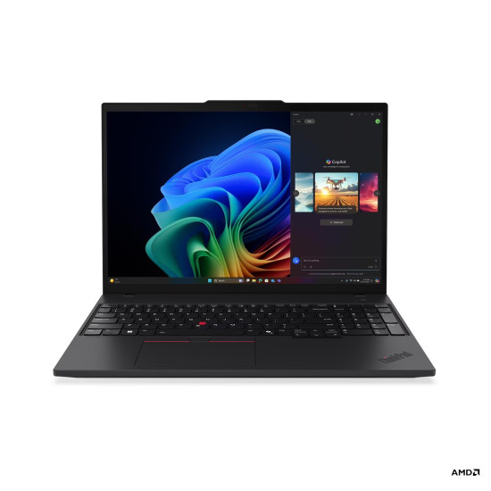 Лаптоп LENOVO ThinkPad T16 G4, AMD Ryzen AI 5 PRO 340, 16 инча WUXGA, 32GB DDR5 RAM, 512GB SSD, Black, Windows 11 Pro