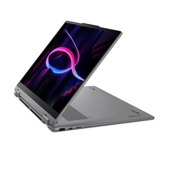 Лаптоп LENOVO Yoga 7 2-in-1, Intel Core Ultra 7 355, 16 инча 2.8K OLED, тъчскрийн, 500 нита, 32GB DDR5 RAM, 1TB SSD, Luna Grey, Windows 11 Home + Pen