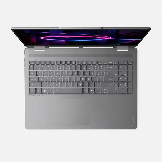Лаптоп LENOVO Yoga 7 2-in-1, Intel Core Ultra 7 355, 16 инча WUXGA OLED, тъчскрийн, 24GB DDR5 RAM, 1TB SSD, Luna Grey, Windows 11 Home + Pen