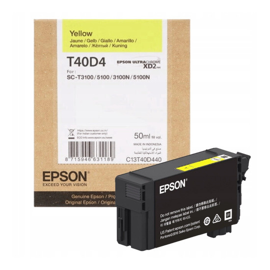 Мастило EPSON C13T40D440, UltraChrome Yellow