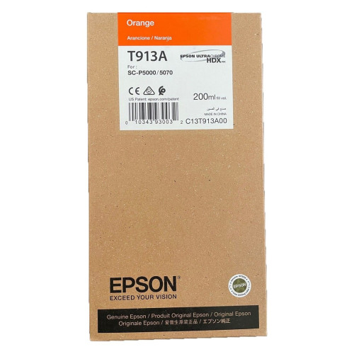 Мастило EPSON T913A, Orange, 200 мл