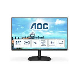 Монитор AOC 24B2XH, 23.8 инча, IPS, FHD, 1920x1080, 75Hz, 16:9, 7ms, HDMI, VGA