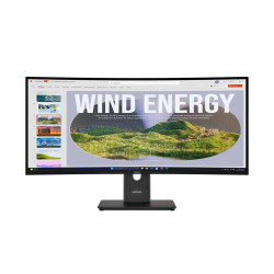 Монитор LENOVO ThinkVision T34WD-40, 34 инча, 3440 x 1440, VA, 120 Hz, USB-C Docking, 96 W, EPEAT Gold, TCO 10