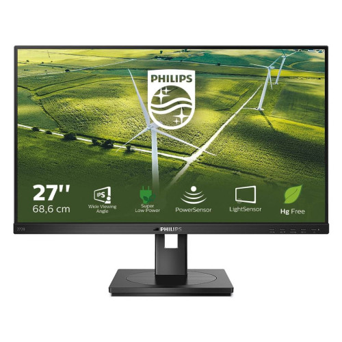 Монитор PHILIPS 272B1G/00, 27 инча, 1920x1080, IPS, USB хъб, Speakers
