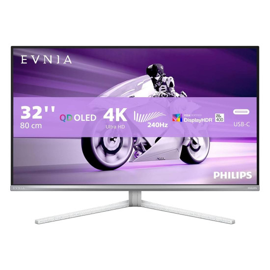 Монитор PHILIPS 32M2N8900/00, 32 инча, UHD OLED, 240Hz, 0.03ms, 2xHDMI2.1, DP, USB-C PD90W, Speakers