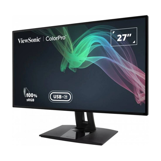 Монитор VIEWSONIC VP2768A-4K, 27 инча, 16:9, 3840x2160 UHD 4K, IPS LED, 2xHDMI, DisplayPort, USB